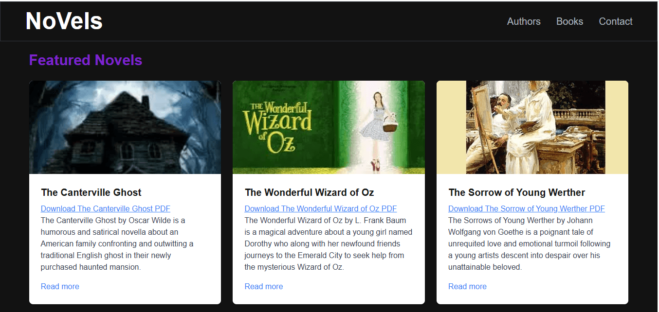 Novel Hub Website